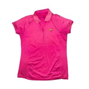 Magnolia Lane Tech Shirt Womens MD‎ Masters Short Sleeve 1/4 Zip Polo Golf